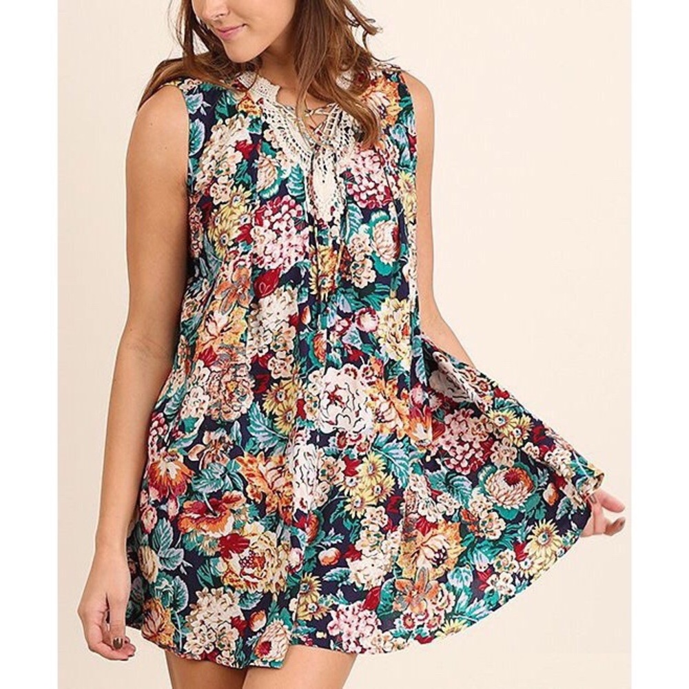 🔴 EUC Umgee Boho Floral Dress